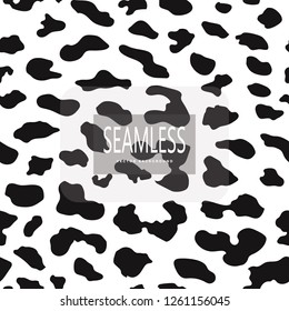 Leopard seamless pattern. White and black. Animal print. Vector background