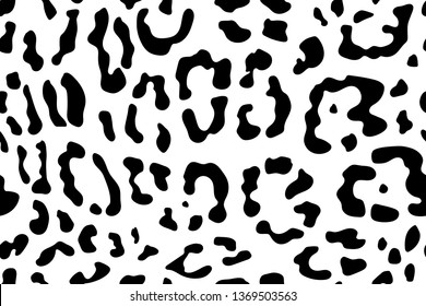 Leopard seamless pattern. White and black. Animal print. Vector background. animal skin, abstract pattern, line background, fabric.  vector illustration. Poster, banner. 