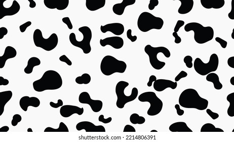 Leopard seamless pattern. White and black seamless. Animal print. Vector background.	