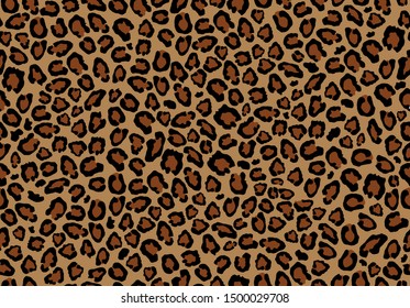 Leopard seamless pattern.Animal print.Vector background.