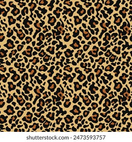 
leopardo sin costuras de impresión de fondo animal Vector de piel de leopardo textura