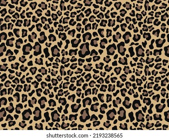 
Leopard seamless print for clothes, paper, fabric. Trendy urban design. Animal background. wild cat