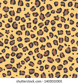 Leopard seamless print pattern animal vector skin texture, leopard or jaguar pattern.