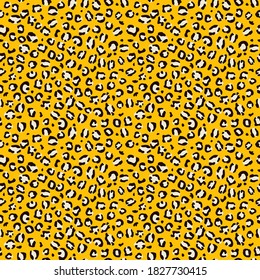 Patrón de imprenta sin fisuras leopardo textura de piel de vectores animales, patrón leopardo o jaguar
