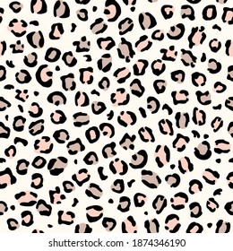 Leopard seamless print pattern animal vector skin texture, leopard or jaguar pattern