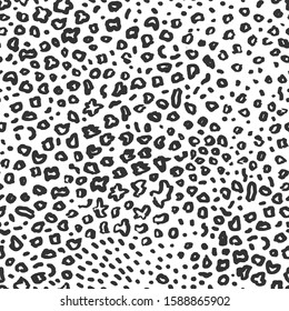 Leopard seamless repeating pattern. Natural leopard texture. African style background. Paper, textile, fashion print. Vector EPS10 artistic illustration