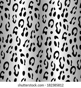 leopard seamless silver skin print