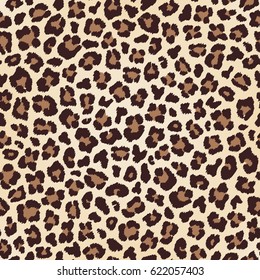 Leopard Seamless Texture, Fur Imitation. Vector