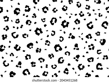 Leopard Seamless Vector Art. Mud Animal Paint. White Cheetah Jaguar Spot. Black Jaguar Print. Panther Seamless Grunge. Black Leopard Animal Ink. Cheetah Seamless Leather Background. Snow Animal Dirt