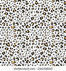 Leopard seamless vector background. Animal pattern for design wallpaper, fashion textile and web. Wild cat print