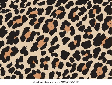 leopard seamless vector design hand drawn wild skin