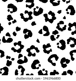 Leopard Seamless Vector Fur. African Seamless Blotter. Black Cheetah Jaguar Spot. Snow Leopard Tiger Ink. White Animal Dirt. Cheetah Seamless Texture Camouflage. Mud Animal Spray. Snow Jaguar Print