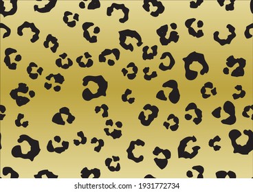 Leopard Seamless Vector Fur. Cheetah Dirty Ink. Metallic Animal Spot. Cheetah Gradient Grunge. Leopard Gradient Pattern Camouflage. Yellow Leopard Fabric Skin. Leo Animal Stain. Golden Jaguar Print.