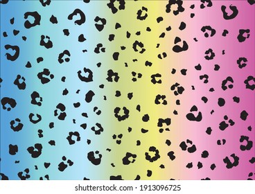 Leopard Seamless Vector Fur. Violet Leo Animal Spray. Cheetah Jaguar Skin. Blue Leopard Print. Purple Animal Blob. Gradient Cheetah Pattern Camouflage. Pink Abstract African Effect. Jaguar Repeat Ink.