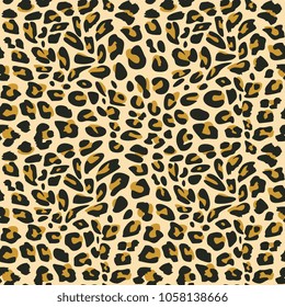 Leopard Print Background Gold Ribbon Rosette Stock Vector (Royalty Free ...