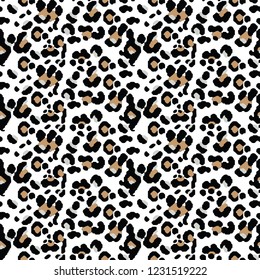 Leopard seamless vector pattern.
