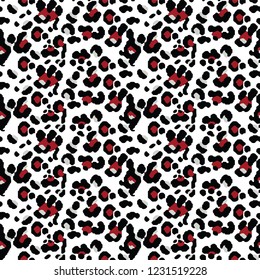 Leopard seamless vector pattern.