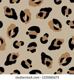 Leopard seamless vector pattern. Animal print