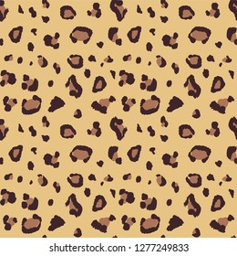 Leopard seamless vector pattern design 