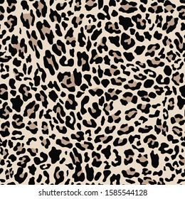 
Leopard seamless vector patterns. Repeating texture. Seamless wallpaper, fashion textile background. Wild cat print.