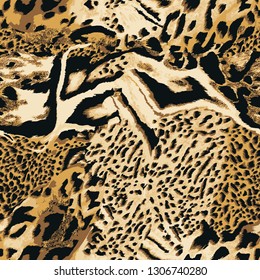 Leopard seamless vectorn pattern for wallpaper, textile.