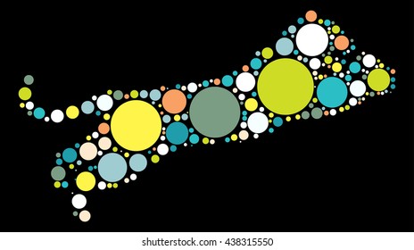 leopard shape vector design by color point