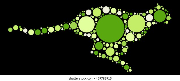 leopard shape vector design by color point