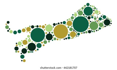 leopard shape vector design by color point