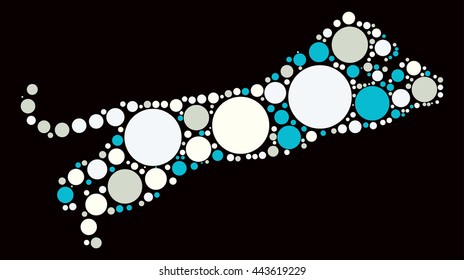 leopard shape vector design by color point