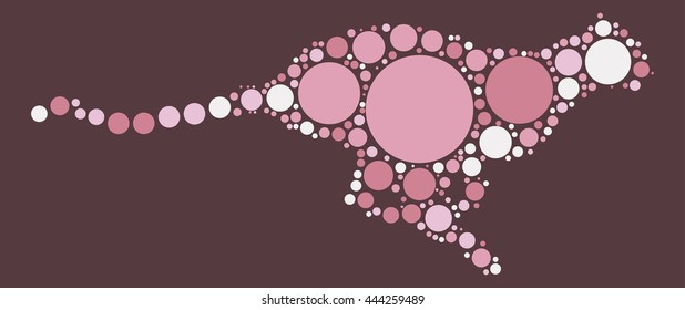 leopard shape vector design by color point