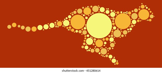 leopard shape vector design by color point