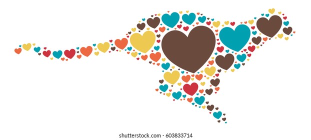 leopard shape vector design illustration
