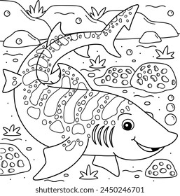 Leopard Shark Coloring Page for Kids