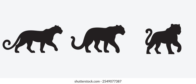 Ilustración vectorial de Paquete de silueta de leopardo