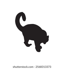 Leopard silhouette flat icon, wild animals vector symbol illustration. 