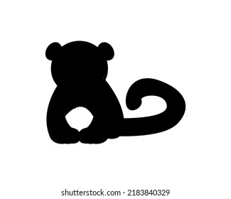 Leopard silhouette icon illustration  template for many purpose. Isolated on white background
