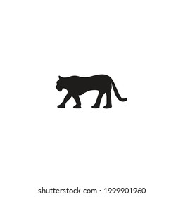 leopard silhouette icon vector on a white background