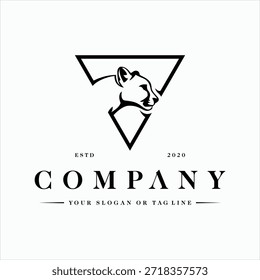 Leopard Silhouette Logo Design Element Vektor Vorlage