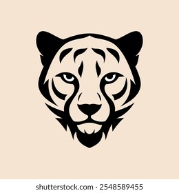 leopard silhouette logo graphic vector illustration