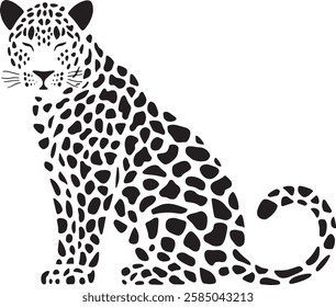 Leopard silhouette vector art design