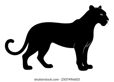 A leopard silhouette vector illustration