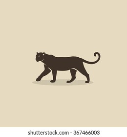 Leopard Silhouette - Vector Illustration