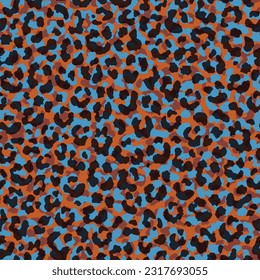 leopard skin animal print fashion collection background zoo safari seamless pet pattern background Vector
