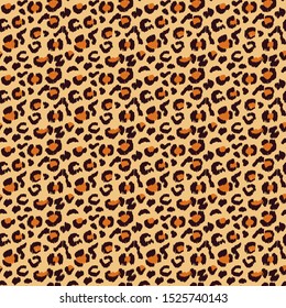 Leopard skin. Animal print. Texture with foil effect. Ikat geometric folklore ornament. Vector seamless pattern. Tribal ethnic texture.