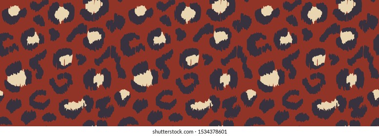 Leopard skin. Animal print. Texture with foil effect. Ikat geometric folklore ornament. Vector seamless pattern. Tribal ethnic texture.