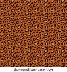 Leopard skin. Animal print. Texture with foil effect. Ikat geometric folklore ornament. Vector seamless pattern. Tribal ethnic texture.