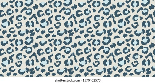 Leopard skin. Animal print. Texture with foil effect. Ikat geometric folklore ornament. Vector seamless pattern. Tribal ethnic texture.