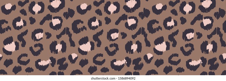 Leopard skin. Animal print. Texture with foil effect. Ikat geometric folklore ornament. Vector seamless pattern. Tribal ethnic texture.