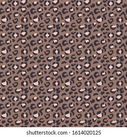 Leopard skin. Animal print. Texture with foil effect. Ikat geometric folklore ornament. Vector seamless pattern. Tribal ethnic texture.
