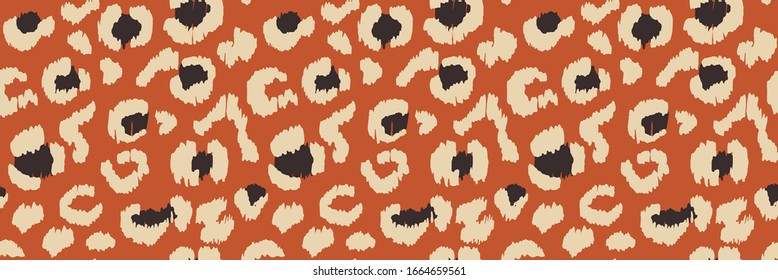 Leopard skin. Animal print. Texture with foil effect. Ikat geometric folklore ornament. Vector seamless pattern. Tribal ethnic texture.